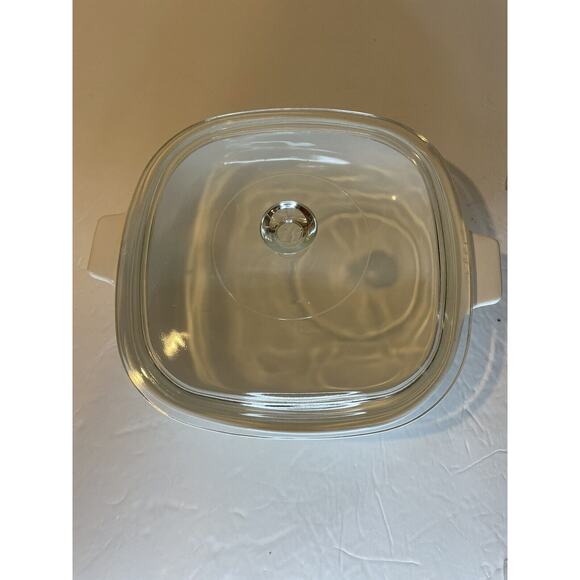 vtg Shell Oil Green Medallion HTF Corningware 8 In Casserole Dish P9B Lid 1970s - Picture 5 of 10